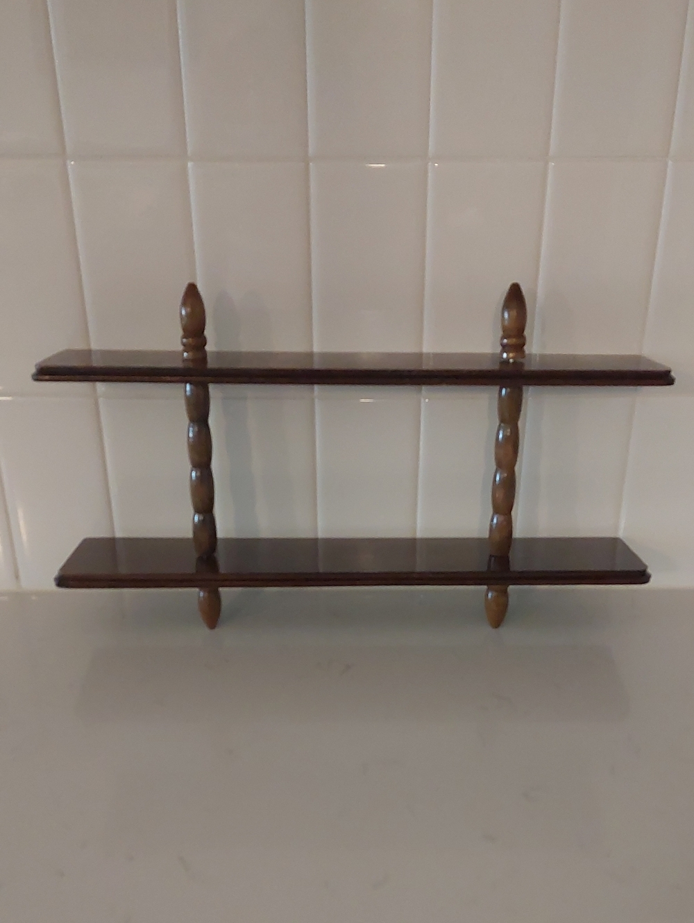 Solid Wood Two-Tier Wall Shelf/Rack NIB - Picture 9 of 10